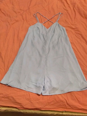 Bershka women's jumpsuit used, small, blue turquoise
