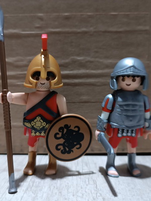Playmobil Ancient Greek and Roman figures used, hand-painted Roman armor, pack