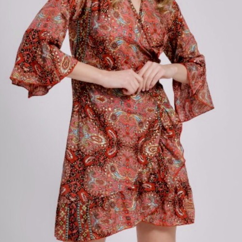 Ble Resort Collection Wrap Mini Dress New