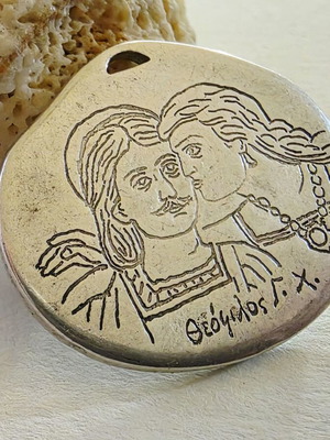 Silver pendant Theofilos Chatzimichalis like new, 925 silver, lucky charm 2007