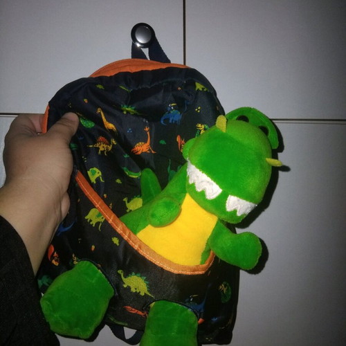 Children's bag with detachable dinosaur new