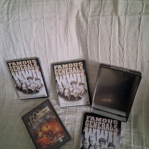 Famous Generals of World War 2 2 DVDs and Pearl Harbor DVD brand new