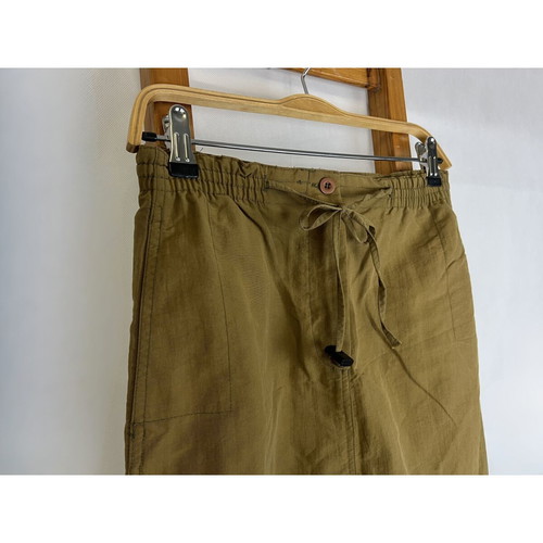 Vintage Joy Olive Khaki Cargo Maxi Skirt used, elastic waist