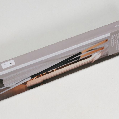 Fireplace tongs new with wooden handles and aluminum