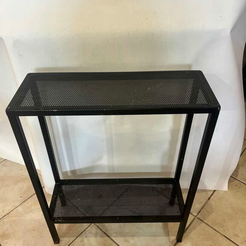 Metal Shelf with 2 Levels Used, Black 71x55x20 cm