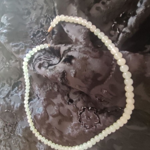 Necklace with green aventurine beads, semi-precious stone