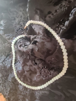 Necklace with green aventurine beads, semi-precious stone