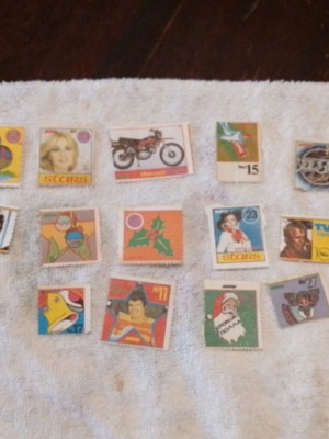 Vintage gum stickers pack of 30 like new with Lumidis paper car gift