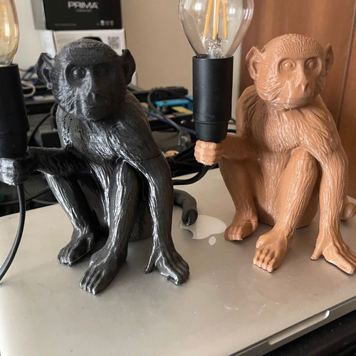Original 3D printed monkey table lamps new