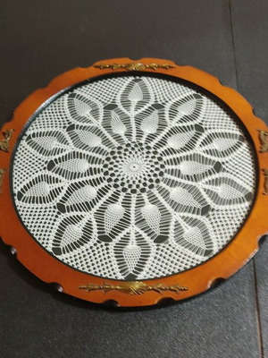 Vintage tray handmade, like new, 40 centimeters
