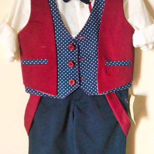 Baptism outfit new from gabardine with gift hat