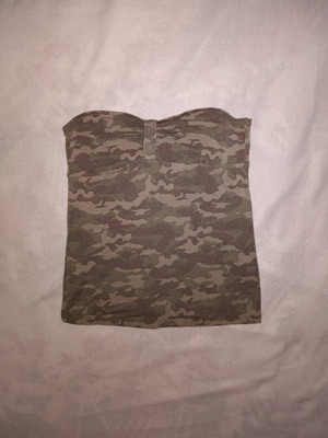 Tezenis strapless blouse like new, camouflage print, size S