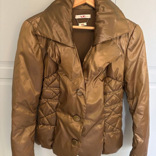 Versace puffer jacket like new, khaki metallic, size S