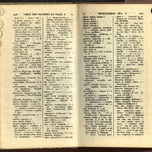 Petit dictionnaire Français-Grec et Grec-Français Divry's collectible, good condition