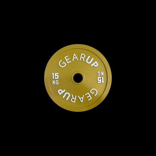 GearUp Calibrated Powerlifting Plates 15kg new, pair