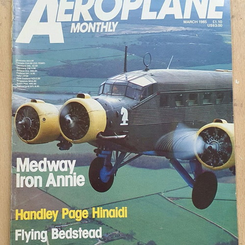 Aeroplane Monthly magazine like new, March 1985