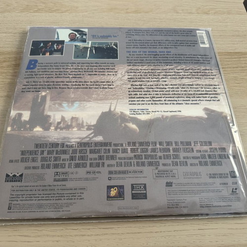 Independence Day Laserdisc used, adventure