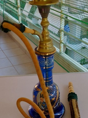 Old hookah used with painted glass from Constantinople