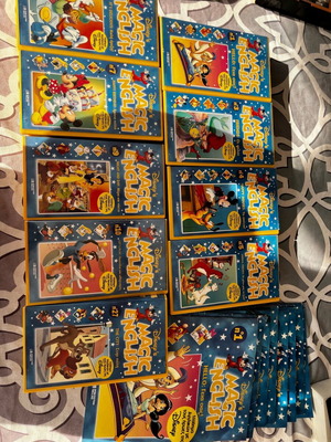 Magic English video cassettes used, collection of 10 with booklets