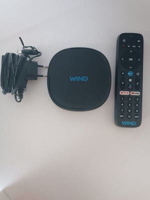 Wind Vision TV Box 4K καινούριο με τηλεκοντρόλ και καλώδιο ρεύματος