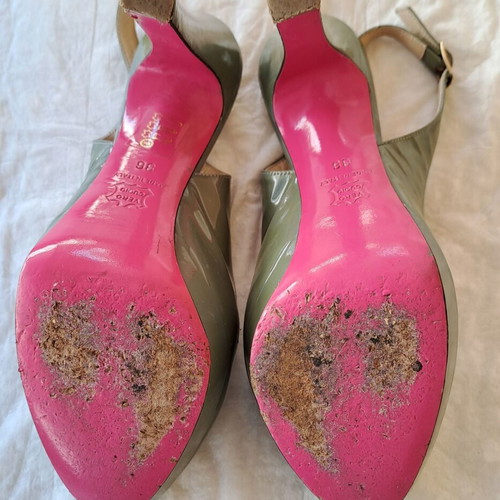 J.Bournazos Women's Platform Sandals Size 36 Green like new
