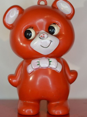 Vintage Sankyo wind-up bear with melody like new (1970)