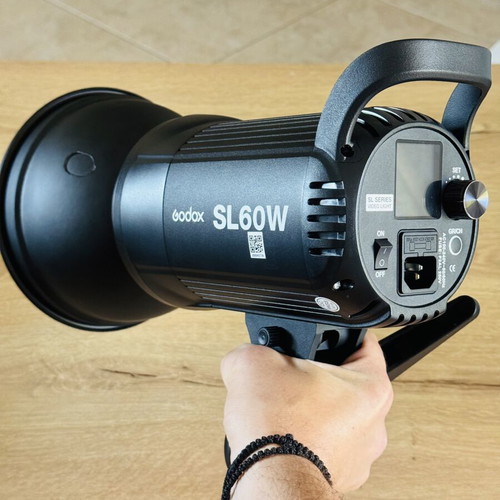 Godox SL60W LED continuous light with Bowens mount and accessories