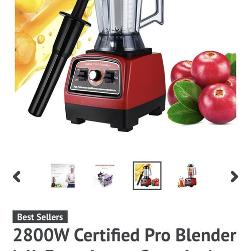 Blender 2800W 3.3 HP 3.9L, German technology & Japanese blades, like new