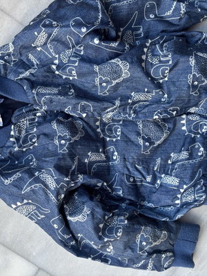 Prenatal spring jacket like new for 2-3 years with dinosaurs