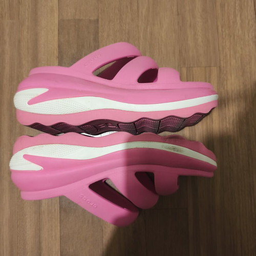 Crocs platform clogs size 41 used, pink fluo