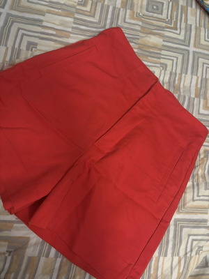 Stradivarius high waist red shorts, size M