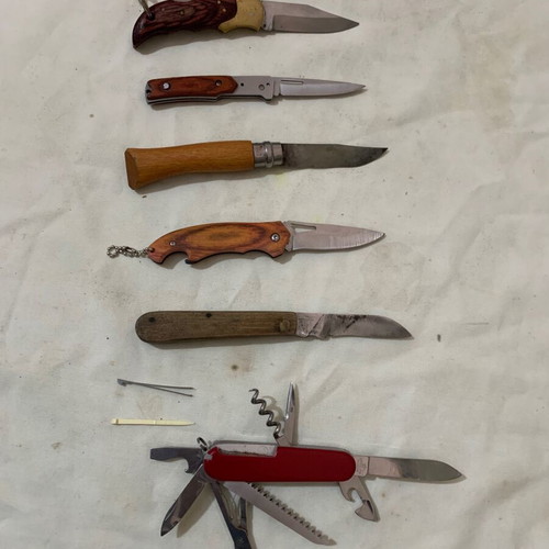Vintage pocket knife set used collection