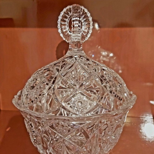 Crystal fondue bowl like new, height 22cm