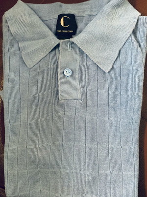 Vintage men's knitted polo shirt The Collection XL like new, blue