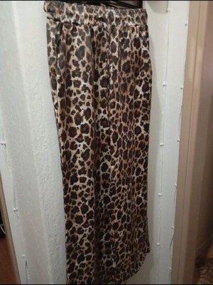 Satin pants like new, size M, beige and brown