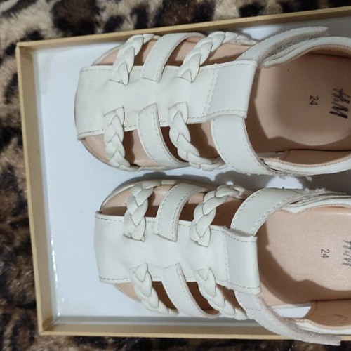 H&M sandals used, white, size 24