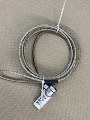 Laptop security lock with 4-digit combination and steel cable