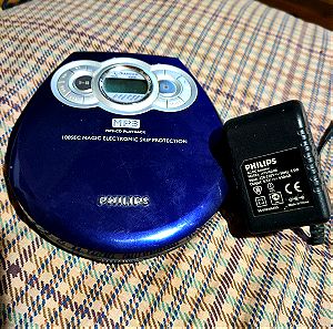 Philips mp3 cd Player φορητό. Μπλε.