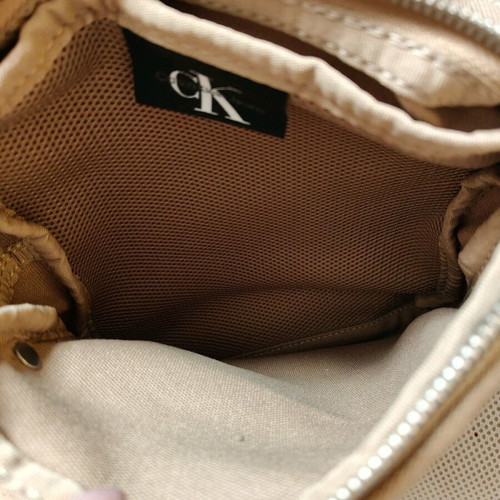 Calvin Klein Jeans fabric crossbody bag beige new