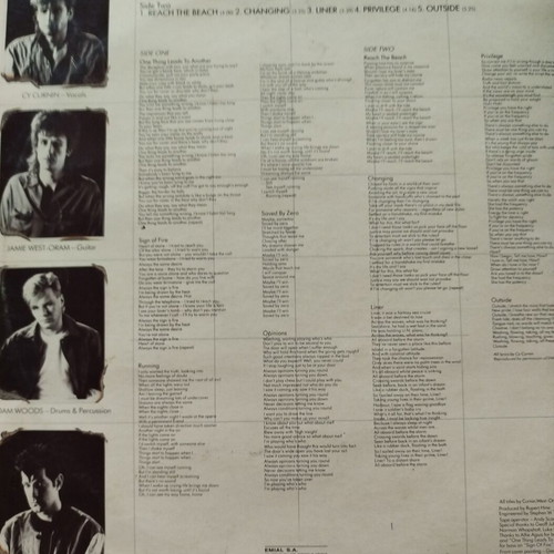 The Fixx Reach the Beach LP vinyl 1983 MCA/EMIAL