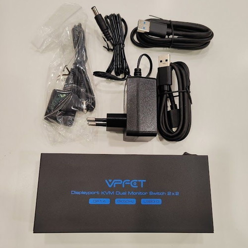 CMSTEDCD KVM switch 2 computers 2 monitors DisplayPort 8K 60Hz USB 3.0 new