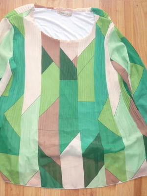 Ipanema Summer Blouse Large Used With Inner Lining Green