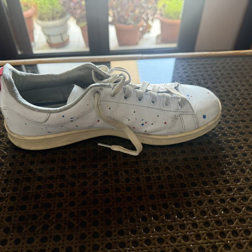 Adidas sneakers used, size 44.5, white multicolor