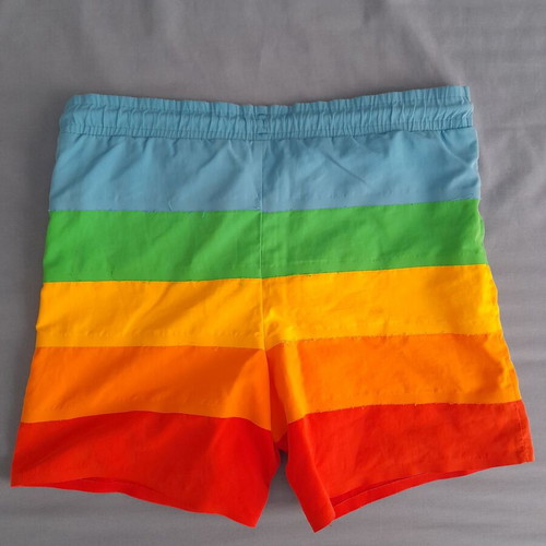 Lacoste swim shorts used, multicolor, size 128 cm