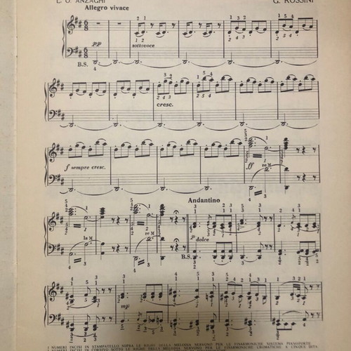 Accordion sheet music like new with works by Herold, Suppe, Rossini