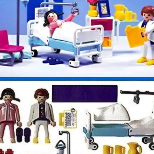Playmobil Hospital 3980 and 3979 like new pack of two sets