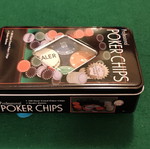 Professional Poker Chips set, 100 chips with dealer button, new