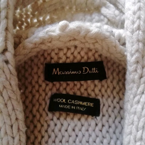 Massimo Dutti cashmere cardigan beige like new, size M