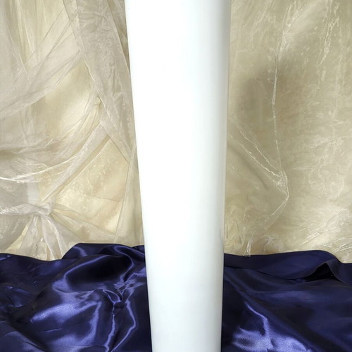 Large glass floor vase 70cm like new, minimal white opal