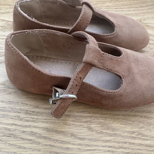 Zara ballerina shoes brown with strap size 27